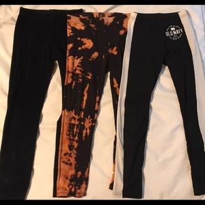 6 various pairs of girls leggings- size 8